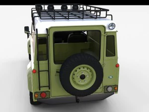 land rover defender 110 hard top w interior rev 3D Model