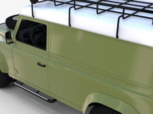 land rover defender 110 hard top w interior rev 3D Model