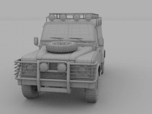 land rover defender 110 hard top w interior rev 3D Model