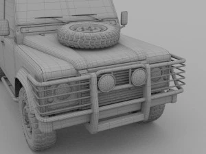 land rover defender 110 hard top w interior rev 3D Model