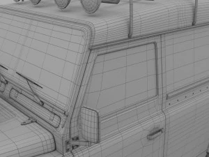 land rover defender 110 hard top w interior rev 3D Model