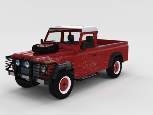 full land rover defender 110 pick up rev 3D Model