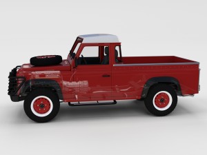full land rover defender 110 pick up rev 3D Model