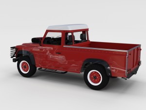 full land rover defender 110 pick up rev 3D Model