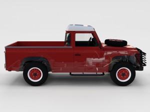 full land rover defender 110 pick up rev 3D Model