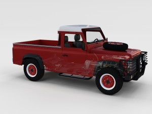 full land rover defender 110 pick up rev 3D Model