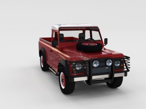 full land rover defender 110 pick up rev 3D Model
