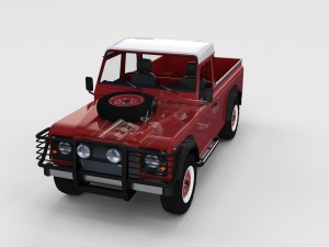 full land rover defender 110 pick up rev 3D Model