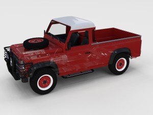 full land rover defender 110 pick up rev 3D Model