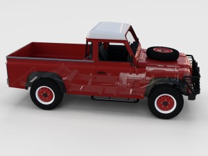 full land rover defender 110 pick up rev 3D Model