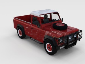full land rover defender 110 pick up rev 3D Model