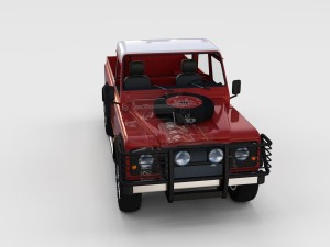 full land rover defender 110 pick up rev 3D Model