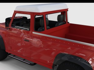 full land rover defender 110 pick up rev 3D Model