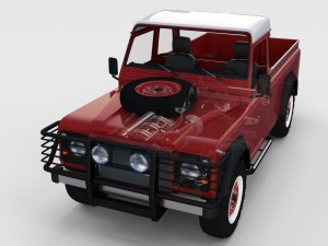 full land rover defender 110 pick up rev 3D Model