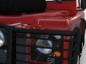 full land rover defender 110 pick up rev 3D Model