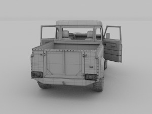 full land rover defender 110 pick up rev 3D Model
