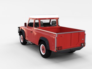 land rover defender 110 pick up w interior rev 3D मॉडल