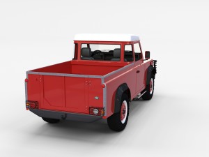 land rover defender 110 pick up w interior rev 3D मॉडल