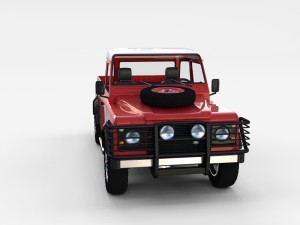 land rover defender 110 pick up w interior rev 3D मॉडल