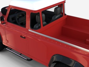 land rover defender 110 pick up w interior rev 3D मॉडल