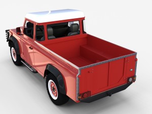 land rover defender 110 pick up w interior rev 3D मॉडल