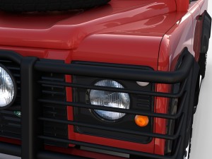 land rover defender 110 pick up w interior rev 3D मॉडल