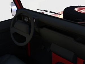 land rover defender 110 pick up w interior rev 3D मॉडल