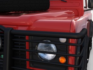 land rover defender 110 pick up w interior rev 3D मॉडल