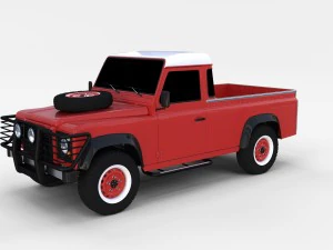 land rover defender 110 pick up rev 3D Model