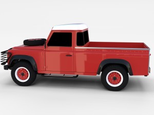 land rover defender 110 pick up rev 3D मॉडल