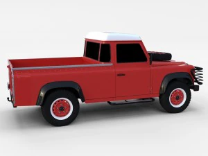 land rover defender 110 pick up rev 3D Model