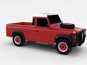 land rover defender 110 pick up rev 3D मॉडल