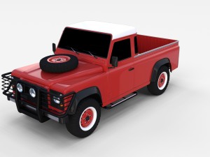 land rover defender 110 pick up rev 3D मॉडल