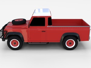 land rover defender 110 pick up rev 3D मॉडल