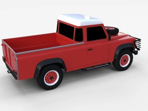 land rover defender 110 pick up rev 3D Model