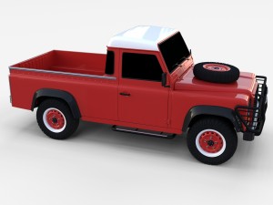 land rover defender 110 pick up rev 3D मॉडल