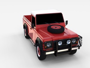 land rover defender 110 pick up rev 3D मॉडल