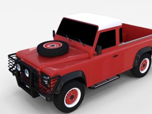 land rover defender 110 pick up rev 3D मॉडल
