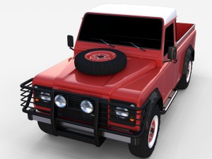 land rover defender 110 pick up rev 3D मॉडल