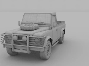 land rover defender 110 pick up rev 3D Model