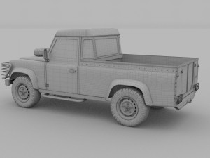 land rover defender 110 pick up rev 3D मॉडल