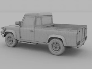 land rover defender 110 pick up rev 3D Model