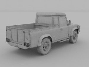 land rover defender 110 pick up rev 3D मॉडल
