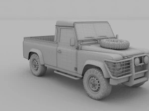 land rover defender 110 pick up rev 3D Model