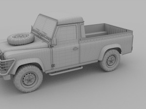 land rover defender 110 pick up rev 3D मॉडल