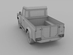 land rover defender 110 pick up rev 3D Model