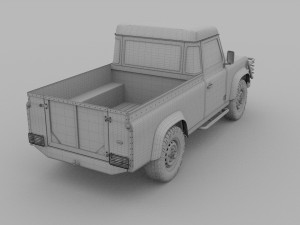 land rover defender 110 pick up rev 3D मॉडल