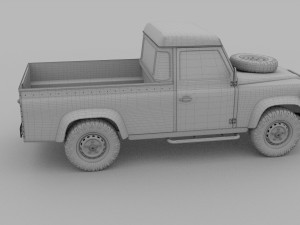 land rover defender 110 pick up rev 3D मॉडल
