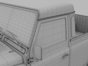 land rover defender 110 pick up rev 3D मॉडल