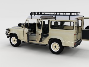 full land rover defender 110 station wagon rev 3D 모델